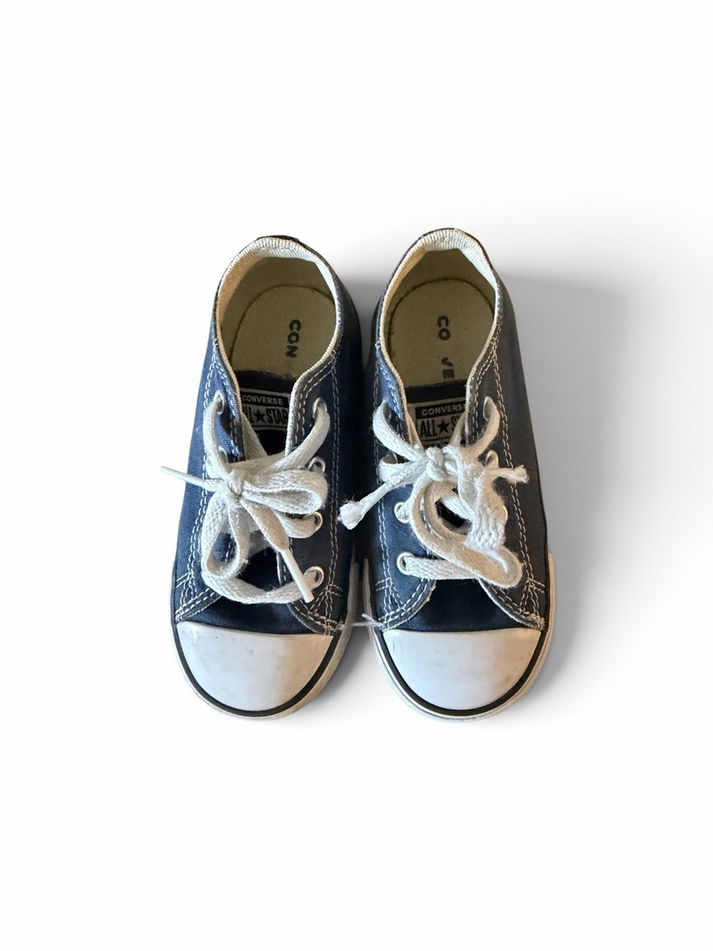 Toddler Classic Navy Converse Sneakers with White Laces